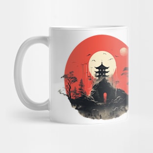 japanese temple Mug